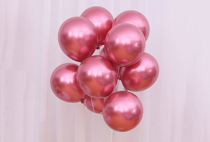 10-Zoll-Chrom-Roségold-Luftballons