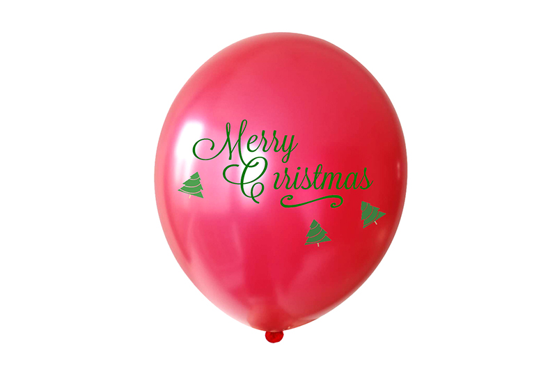 Ballon mit Weihnachtsdruck