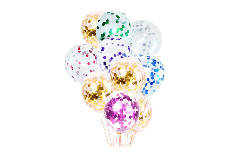 12 Zoll goldene Konfetti-Luftballons