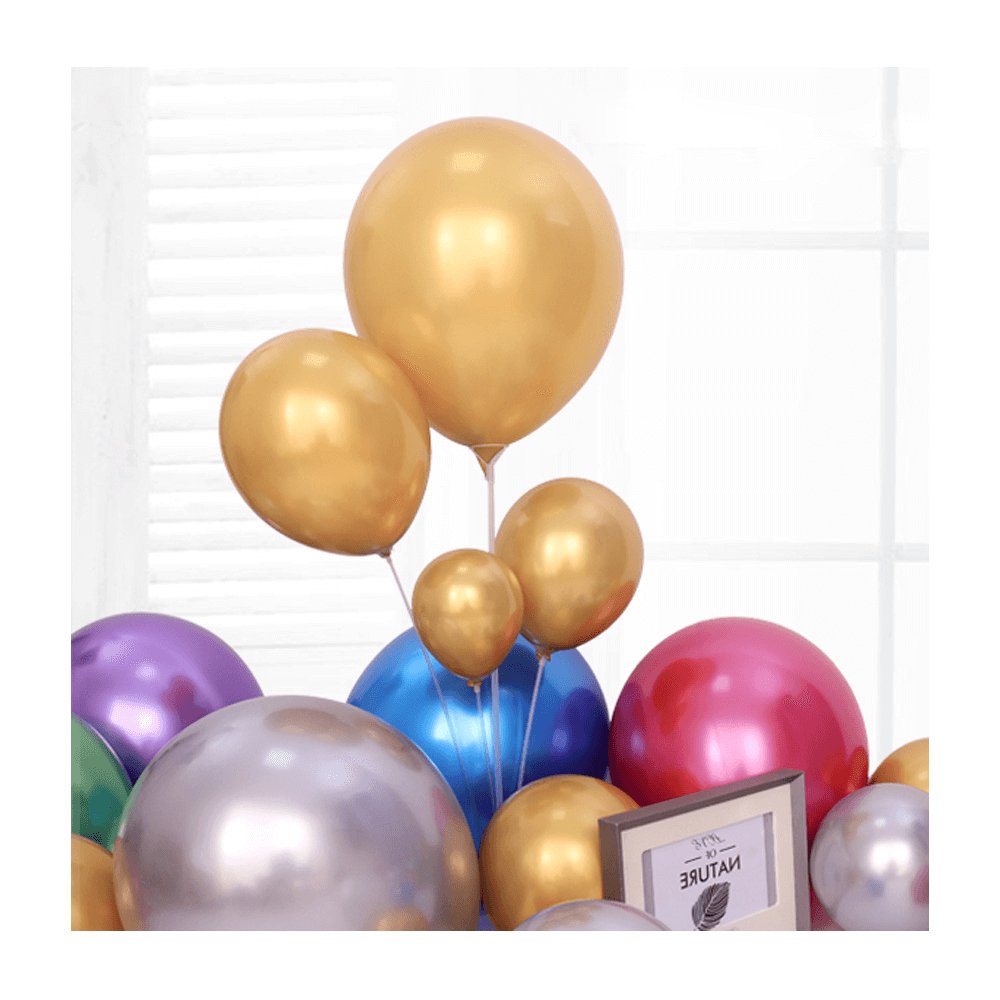 Aufblasbare Helium-Latex-Chrom-Metallic-Farbe, 30,5 cm, 3,2 g, Party-Dekoration, Chrom-Luftballons