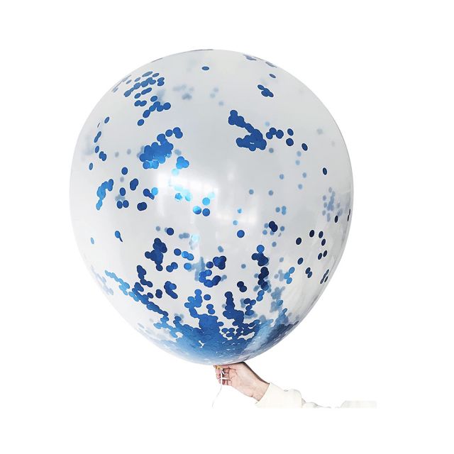 18 Zoll blauer Konfetti-Ballon